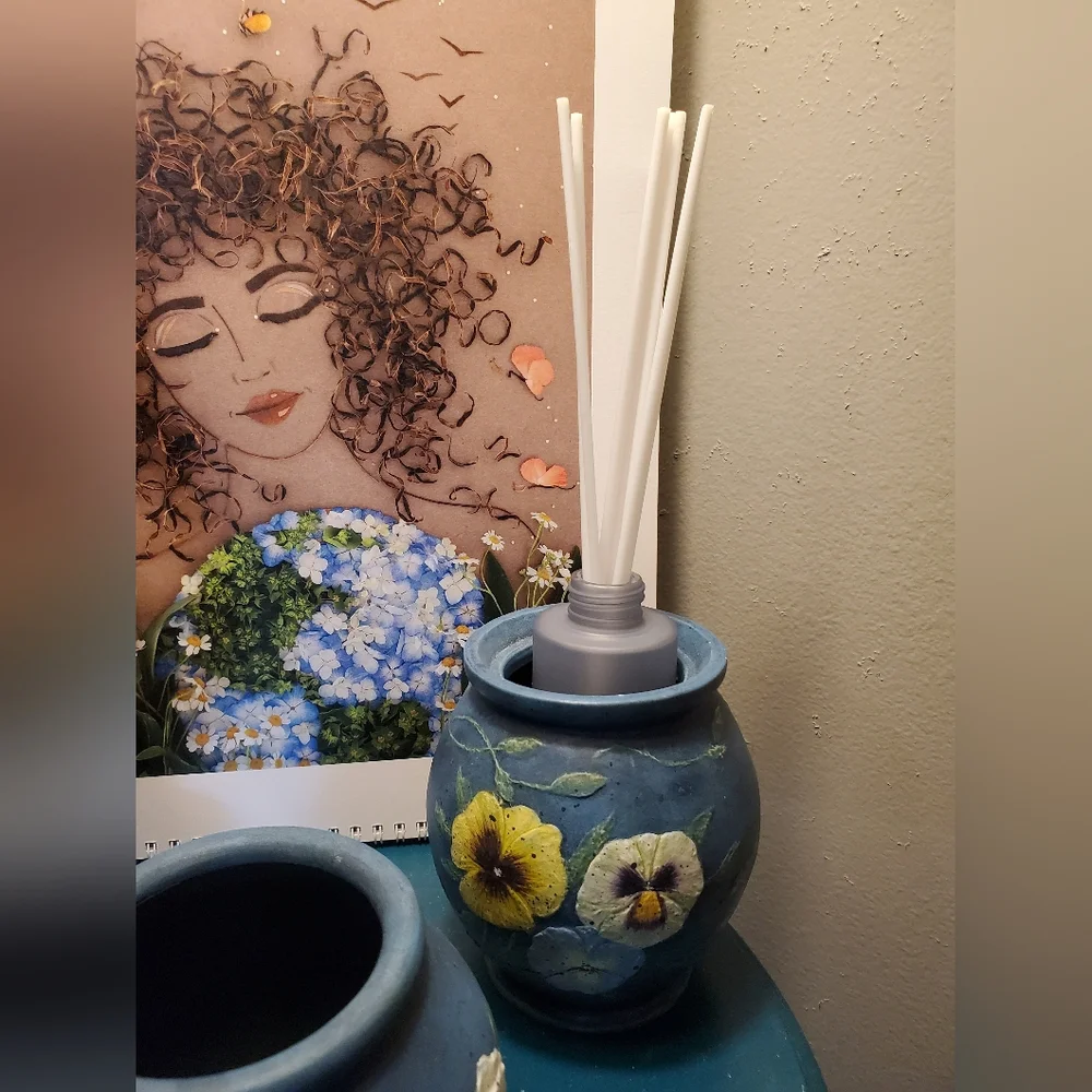 Bob's Pottery Hand Painted Pansy Pots Susan Winglet